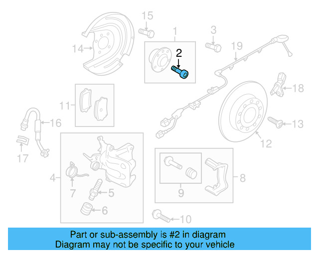 Axle Bolt WHT-005-437-A - View 101