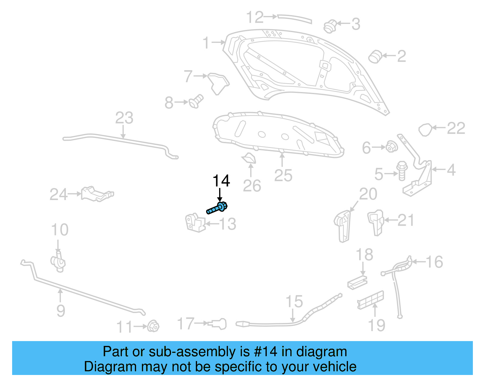Lock & Switch Bolt WHT-000-425 - View 23