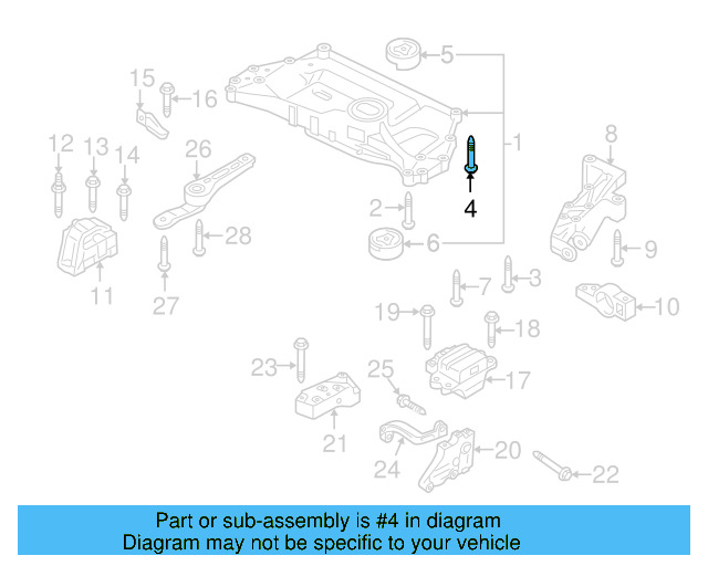 Mount Bolt WHT-000-431-A - View 20