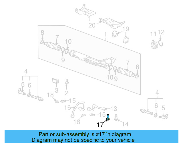 Return Pipe Bolt WHT-000-507 - View 2