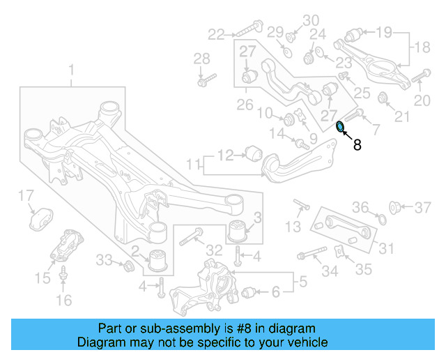 Upper Control Arm Mount Bolt N-105-607-02 - View 61