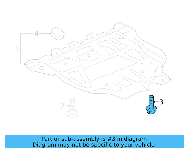 Radiator Support Splash Shield Screw WHT-000-729-A - View 49