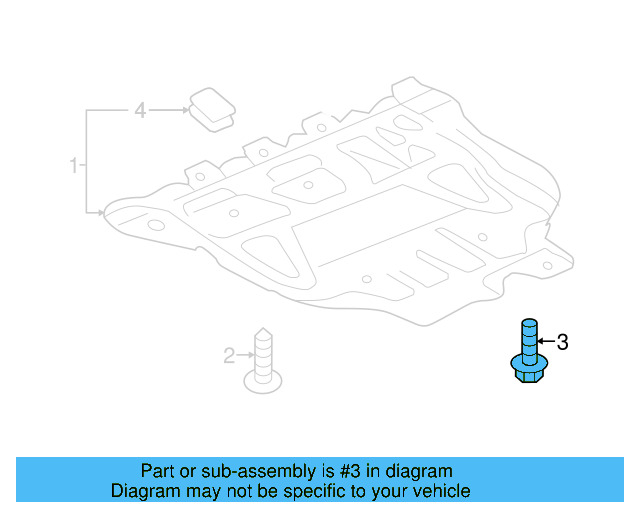 Radiator Support Splash Shield Screw WHT-000-729-A - View 3