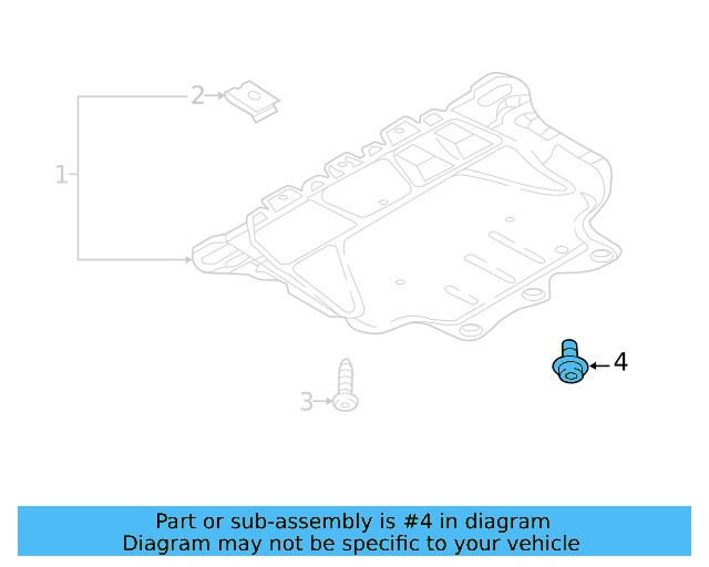 Radiator Support Splash Shield Screw WHT-000-729-A - View 2