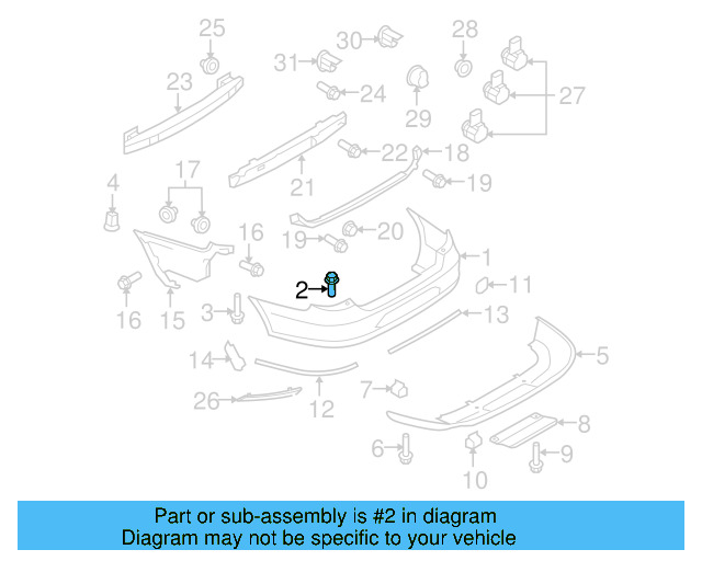 Bumper Cover Screw WHT-000-931 - View 8