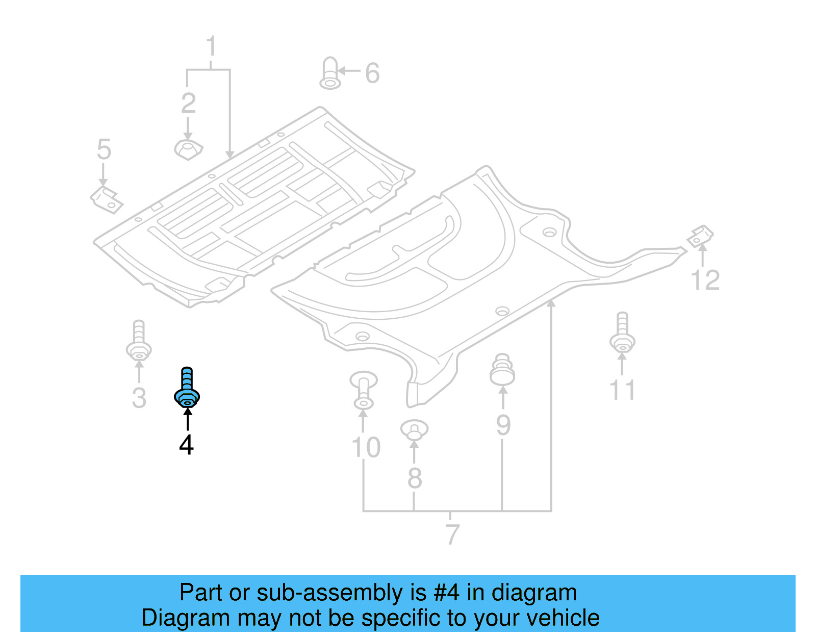 Front Shield Bolt WHT-001-136 - View 7