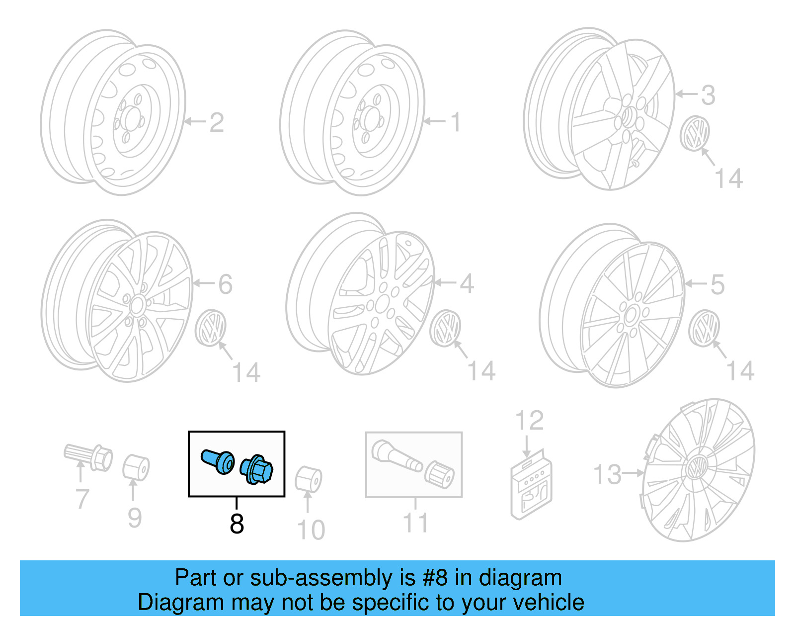 Wheel Bolt WHT-001-814-B-521 - View 37