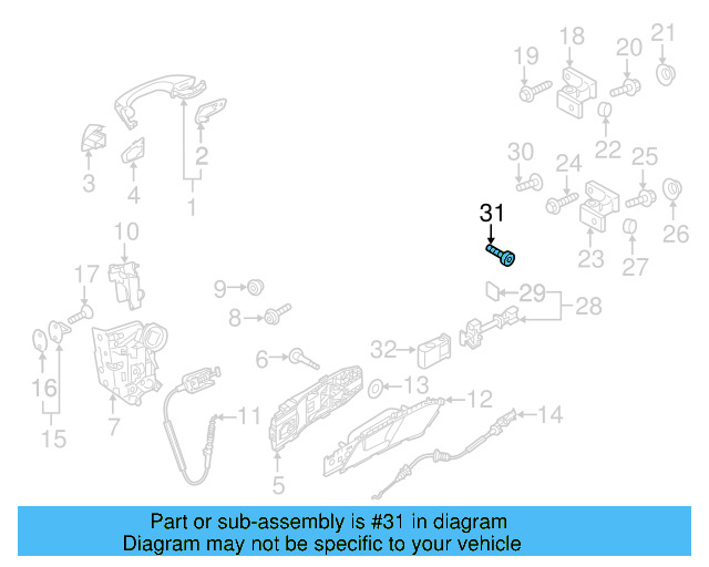 Door Check Bolt N-903-659-13 - View 2
