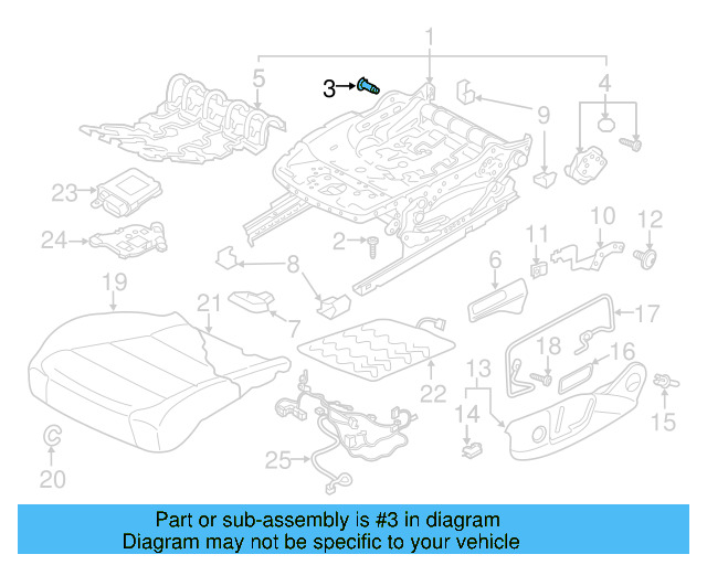 Seat Back Frame Lock Bolt WHT-002-796-B - View 50