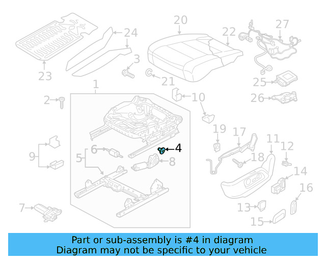 Seat Back Frame Lock Bolt WHT-002-796-B - View 66