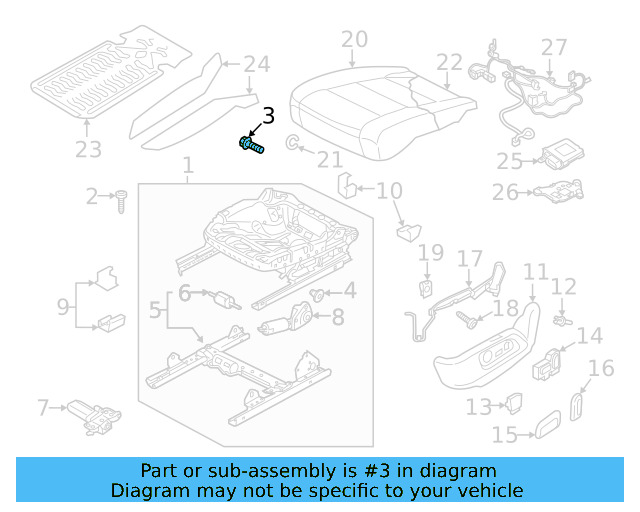 Seat Back Frame Lock Bolt WHT-002-796-B - View 65