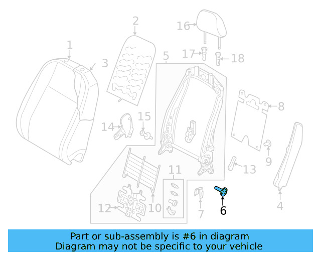Seat Back Frame Screw WHT-002-796 - View 12