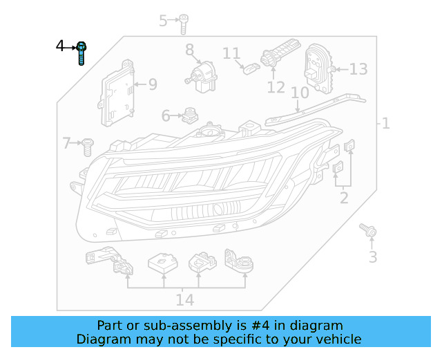 Headlamp Assembly Link Bolt WHT-003-214