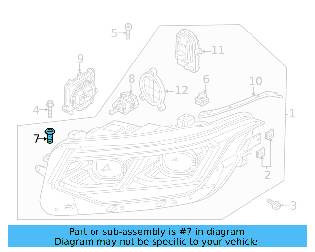 Headlamp Assembly Link Bolt WHT-003-214 - View 25