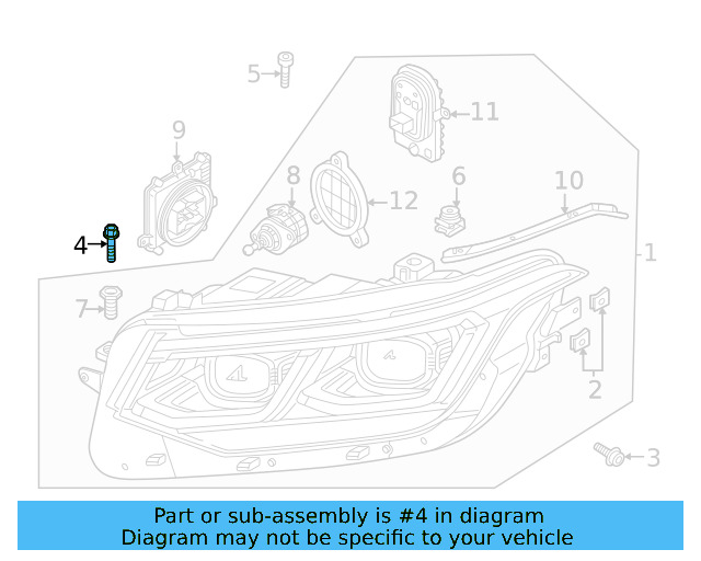 Headlamp Assembly Link Bolt WHT-003-214 - View 26