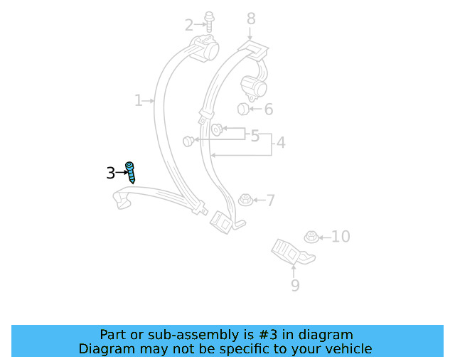 Outer Belt Assembly Lower Bolt WHT-003-682 - View 77