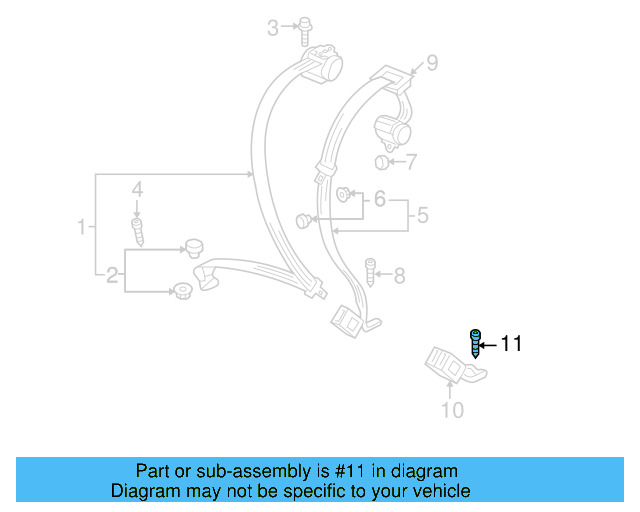 Seat Belt Lap And Shoulder Belt Bolt WHT-003-683 - View 34