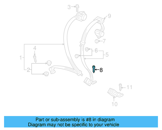 Seat Belt Lap And Shoulder Belt Bolt WHT-003-683 - View 35