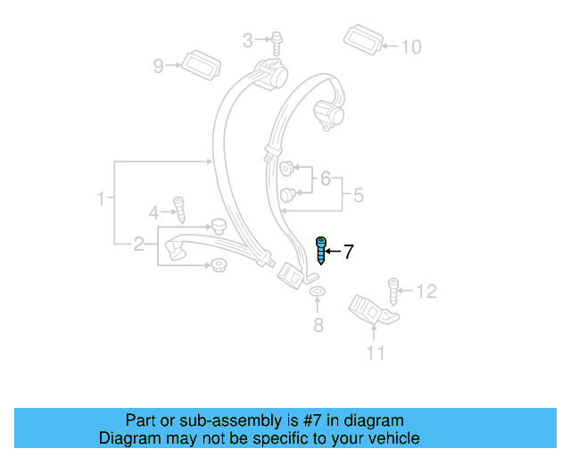 Seat Belt Lap And Shoulder Belt Bolt WHT-003-683 - View 13