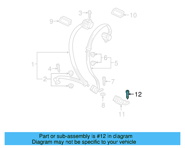 Seat Belt Lap And Shoulder Belt Bolt WHT-003-683 - View 14