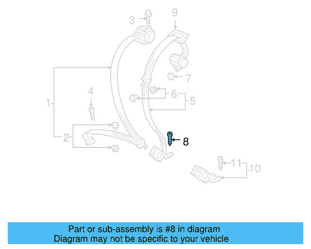 Seat Belt Lap And Shoulder Belt Bolt WHT-003-683 - View 15