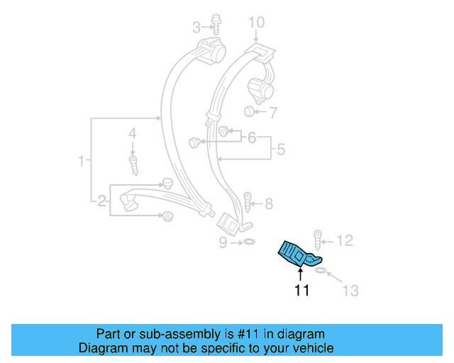Seat Belt Receptacle 1K0-857-739-M-QVZ