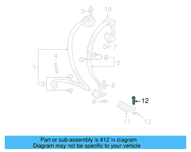 Seat Belt Lap And Shoulder Belt Bolt WHT-003-683 - View 18
