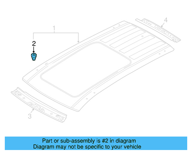 Roof Panel Nut WHT-003-869-A