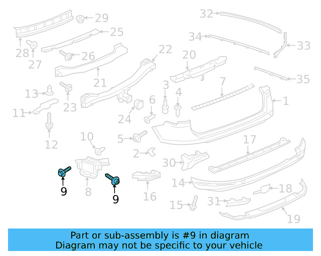 Bumper Cover Mount Bolt WHT-003-954 - View 65