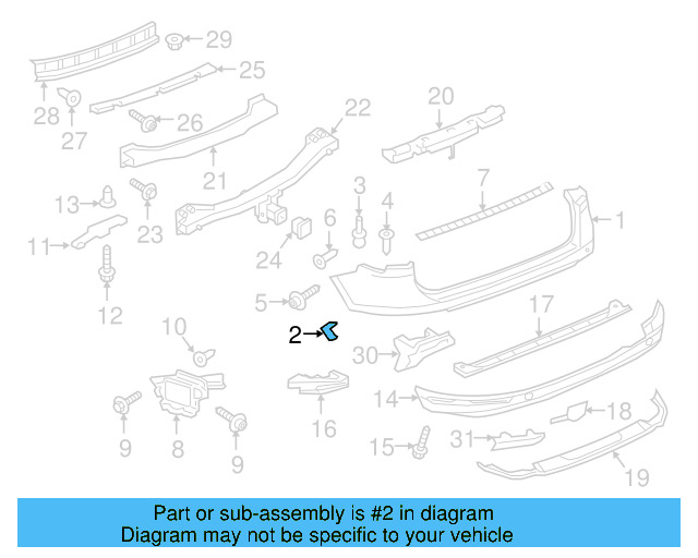 Bumper Cover Mount Bolt WHT-003-954 - View 24