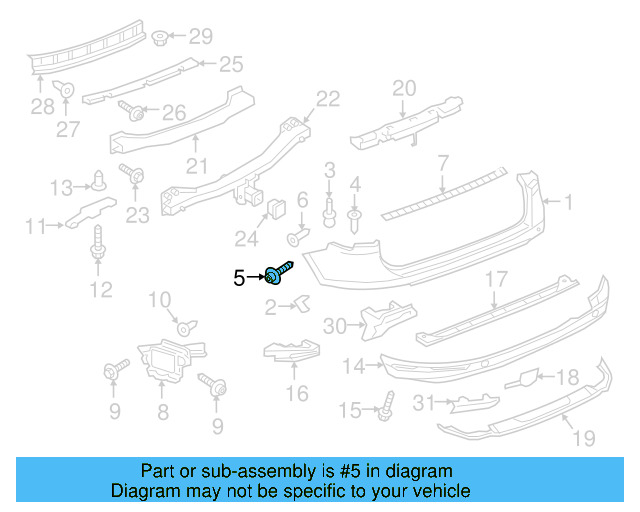 Bumper Cover Mount Bolt WHT-003-954 - View 26