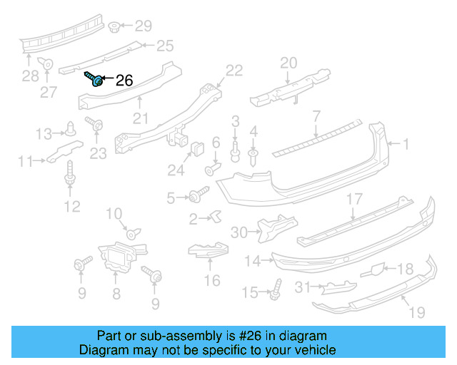 Bumper Cover Mount Bolt WHT-003-954 - View 28