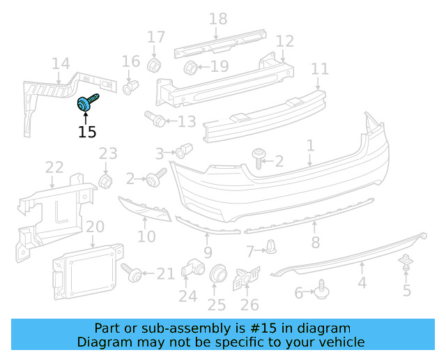 Bumper Cover Mount Bolt WHT-003-954 - View 33