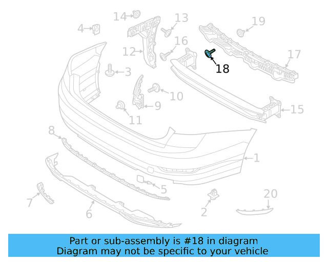 Bumper Cover Mount Bolt WHT-003-954 - View 35