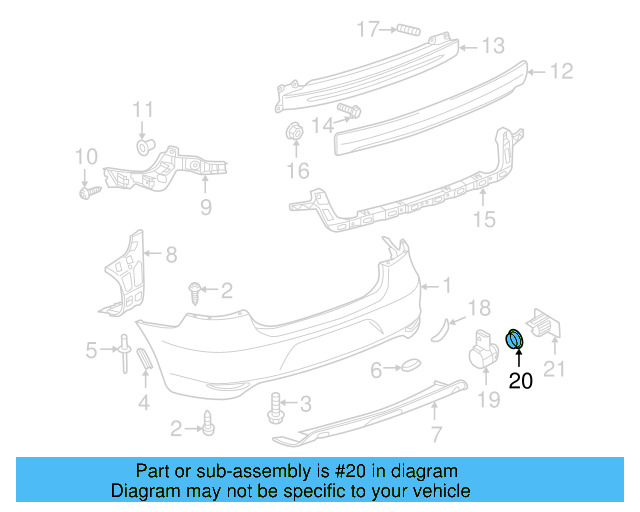 Bumper Cover Mount Bolt WHT-003-954 - View 36