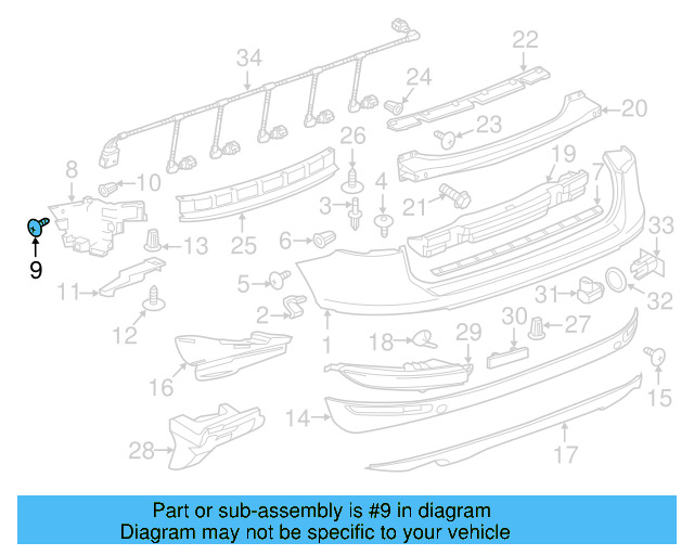 Bumper Cover Mount Bolt WHT-003-954