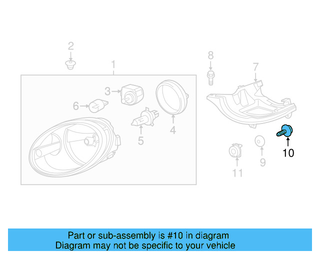 Headlamp Assembly Bolt WHT-004-141 - View 46
