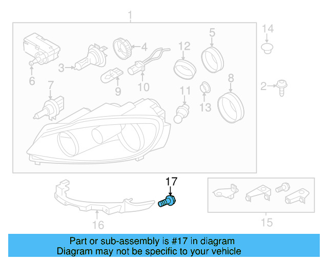 Headlamp Assembly Bolt WHT-004-141 - View 52