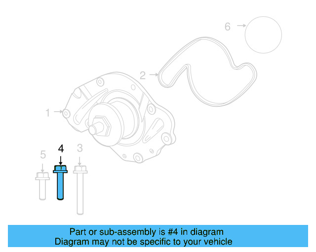 Water Pump Bolt WHT-004-260