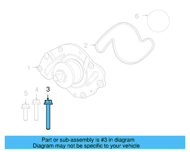 Water Pump Bolt WHT-004-296 - View 3
