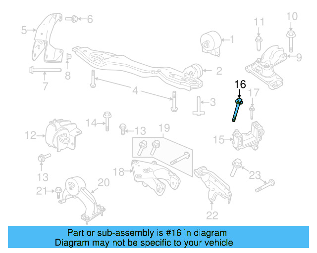 Trans Mount Bracket Mount Bolt WHT-004-369 - View 13