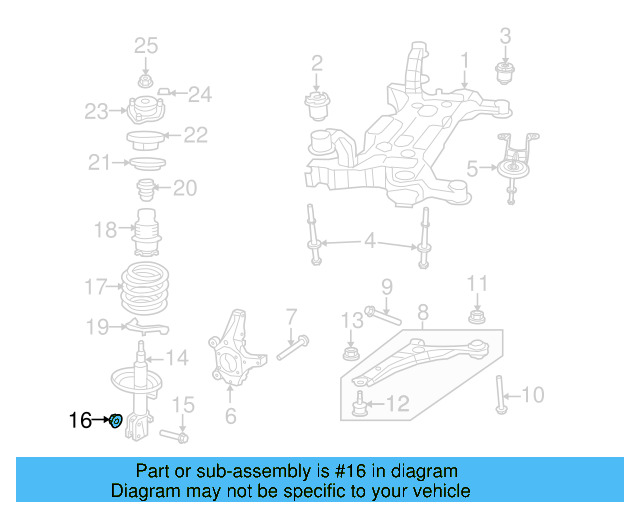 Strut Nut WHT-004-396 - View 2