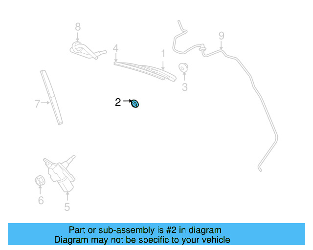 Wiper Arm Nut WHT-004-417 - View 2