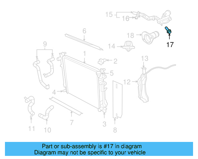 Thermostat Housing Bolt WHT-004-683 - View 2
