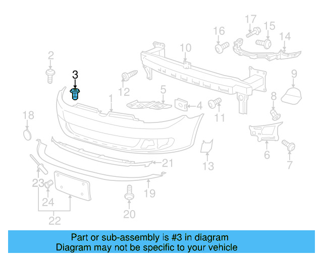 Fender Liner Nut WHT-004-694 - View 102