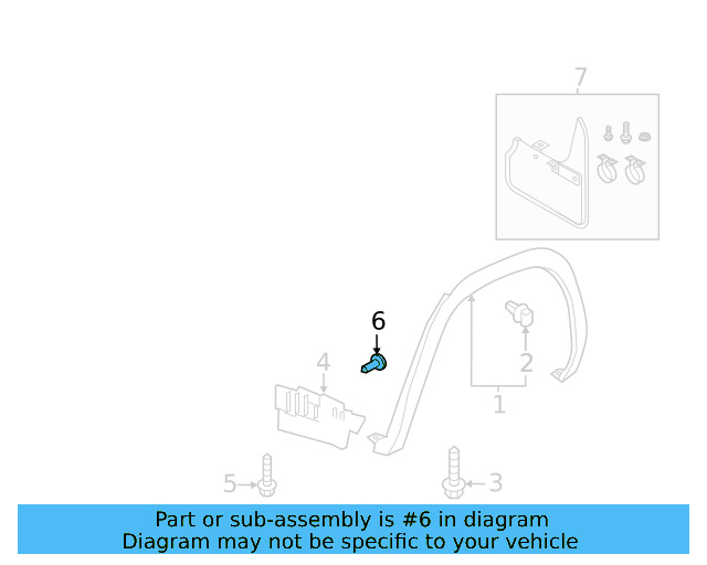 Fender Liner Nut WHT-004-694 - View 47