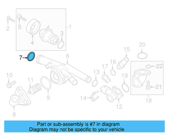 Thermostat Housing Seal WHT-005-190 - View 49
