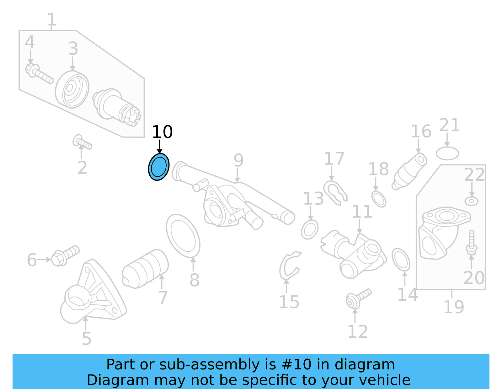 Thermostat Housing Seal WHT-005-190 - View 81
