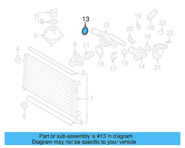 Thermostat Housing Seal WHT-005-190 - View 54