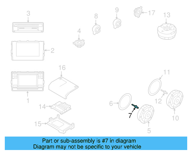 Rear Dr Speaker Rivet WHT-005-353 - View 28